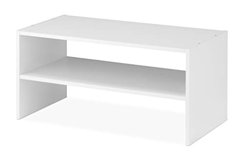 Whitmor Whitmor Wood Stackable 2-Shelf Shoe Rack, White, 24 inches — Manufacturer product photo — zinus vs whitmor shoe rack