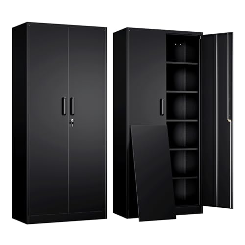 Yizosh Yizosh Metal Garage Storage Cabinet with 2 Doors and 5 Adjustab — Key features at a glance
