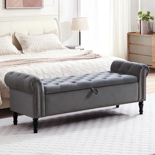 AEMEIOS AEMEIOS 67'' End of Bed Storage Bench King Size, Storage Bench — Build quality and design details up close