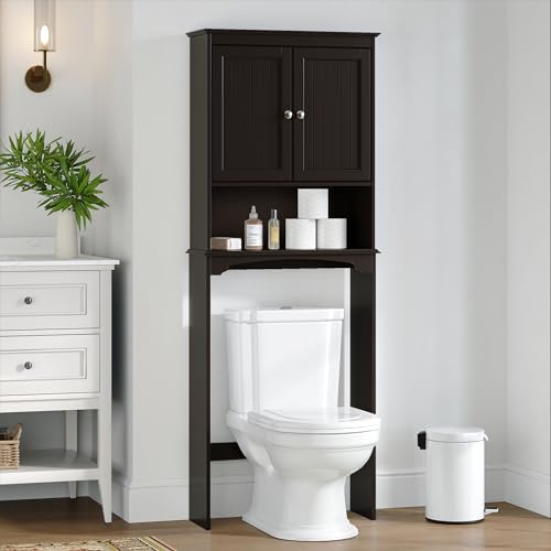 Spirich Spirich Over Toilet Storage Cabinet with Doors, Espresso Bathr — Key specifications at a glance