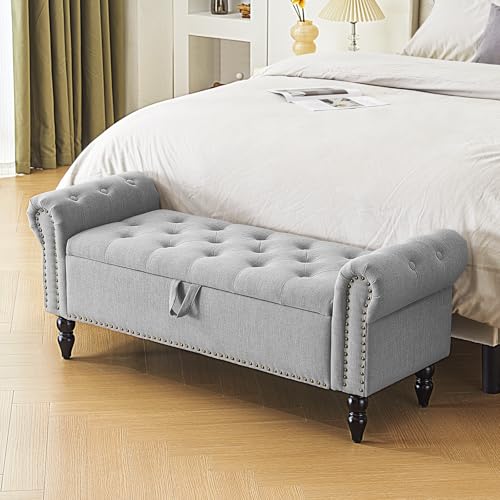 Furnimart Furnimart Storage Ottoman Bench for Queen Size Bed, Faux Lin — Key features at a glance
