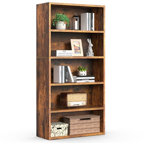 Sweetcrispy Sweetcrispy 5 Shelf Bookcase Open Display Bookshelf Storag — Build quality and design details up close
