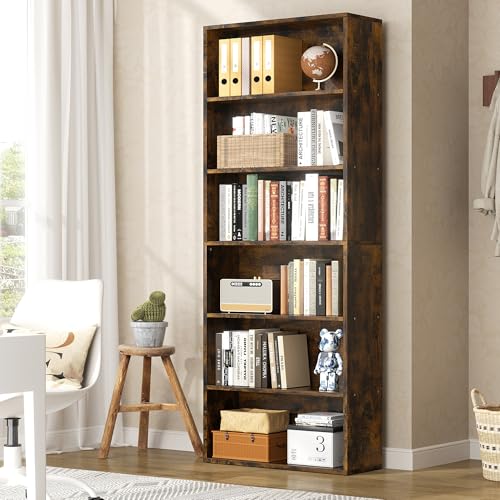 Shintenchi 6-Tier Bookshelf, Modern Open Bookcase,6 Shelf Display Stor — Key specifications at a glance
