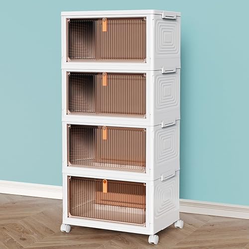 CTSNSLH 4 Tier Plastic Storage Bins with Lid 23QT - Stackable Storage — Our recommended configuration for best results
