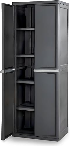 Sterilite 4 Shelf Cabinet, Lockable Utility Storage w/ Adjustable Shel — Key specifications at a glance