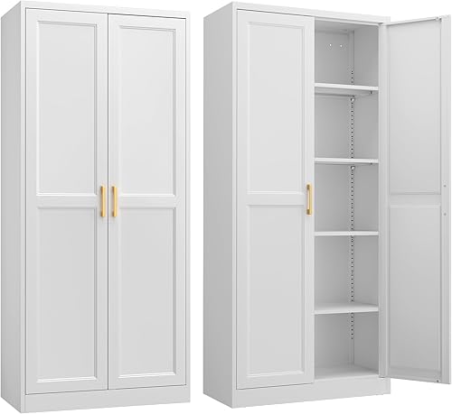 SteeLoong Kitchen Pantry Cabinet,71”White Metal Pantry Storage Cabinet — Side-by-side comparison of top picks in this category