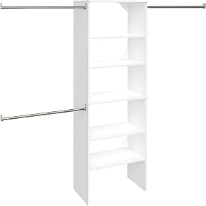 ClosetMaid SuiteSymphony Wood Closet Organizer System, 25-Inch Starter Kit with Tower and