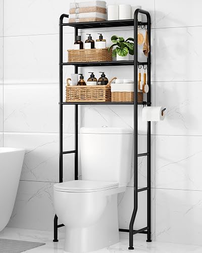 Kitsure Over Toilet Storage Rack - Metal Over Toilet Bathroom Organize — Manufacturer product photo — best over the toilet storage