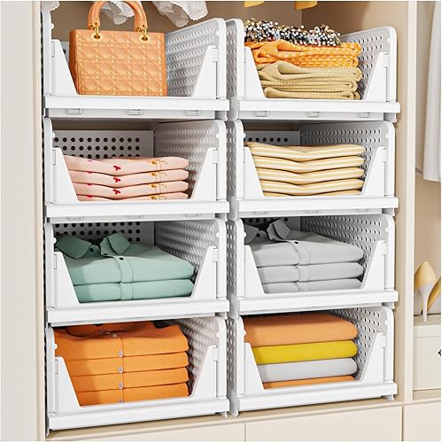 SNSLXH 5 Pack Stackable Closet Storage Basket, Multifunctional & Folda — Side-by-side comparison of top picks in this category