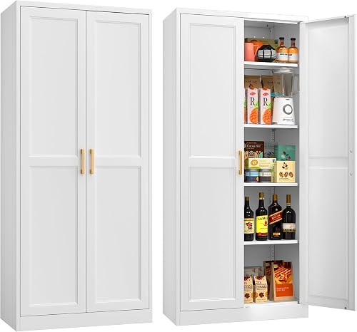 MetalMax 71" Tall Metal Storage Cabinet, Kitchen Pantry Storage Cabine — Key features at a glance
