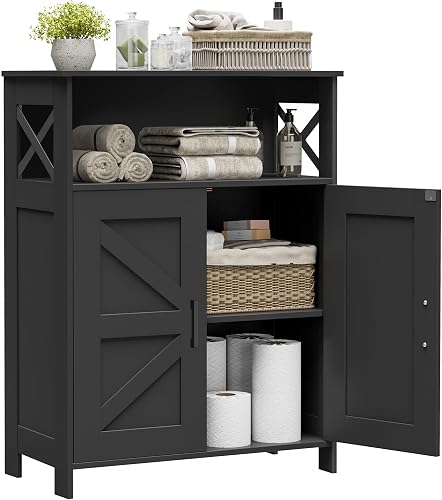 Homhedy Farmhouse Bathroom Storage Cabinet with 2 Doors, Toilet Paper — Side-by-side comparison of top picks in this category
