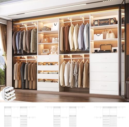 Aheaplus Closet System with 8 Wooden Drawers, Wood Closet Organizer Sy — Build quality and design details up close
