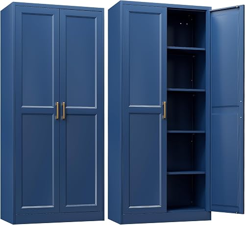 SteeLoong Kitchen Pantry Cabinet,71” Metal Pantry Storage Cabinets wit — Real-world performance testing in action