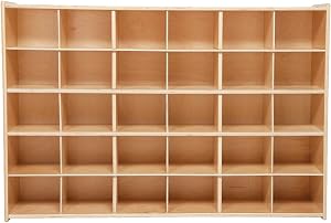 Contender C16039 30 Cube Cubby Storage Organizer Without Trays, Cubby Shelf for Kids Toys,
