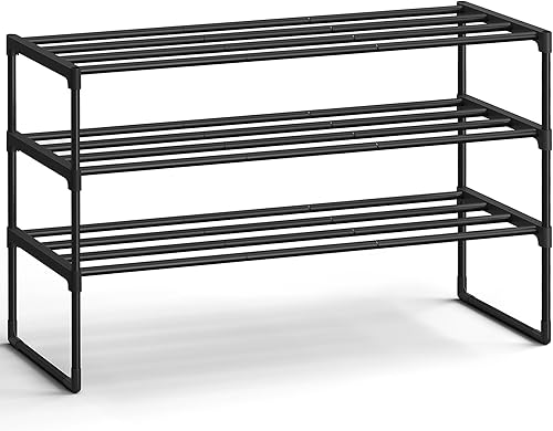 SONGMICS Shoe Rack, 3-Tier Shoe Organizer, Metal Storage Shelf, Uprigh — Manufacturer product photo — shoe rack buying guide