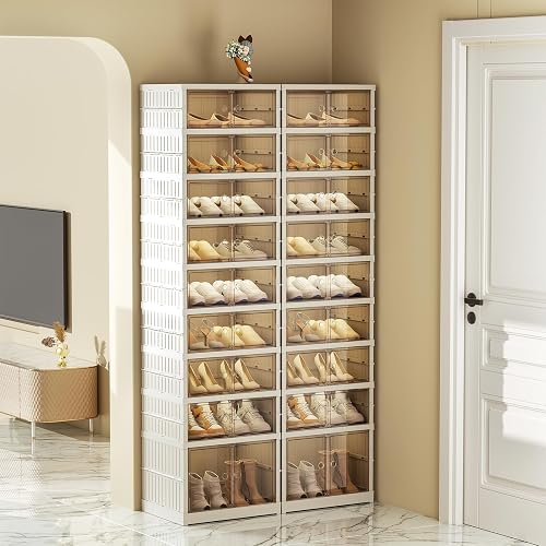 SYNCVIBE Collapsible Shoe Rack Organizer 9 Tiers-36 Pairs Foldable Sho — Build quality and design details up close