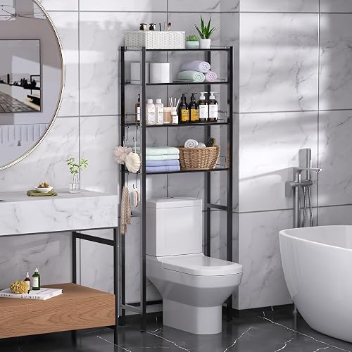 samstar 4 Tier Over The Toilet Storage Rack, Bathroom Organizer Shelve — Manufacturer product photo — how to maximize bathroom sto