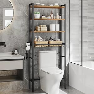 VASAGLE BARNET Collection - Over the Toilet Storage, Over Toilet Bathroom Organizer with A