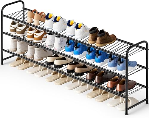 KEETDY 3-Tier Long Shoe Rack for Closet Metal Shoe Organizer for Entry — Controls and everyday operation