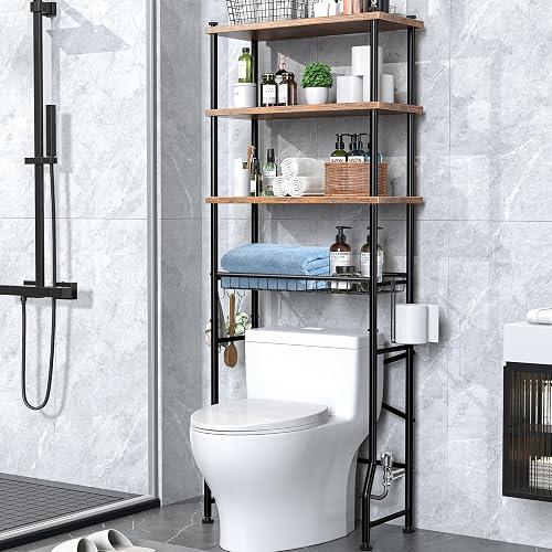 Over-The-Toilet Storage Shelves, 4-Tier Bathroom Organizer Shelf Over — Build quality and design details up close