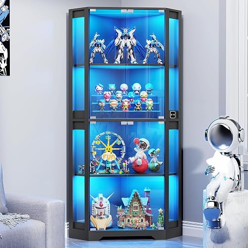 BROTTAR Corner Display Cabinet with Glass Doors, 65