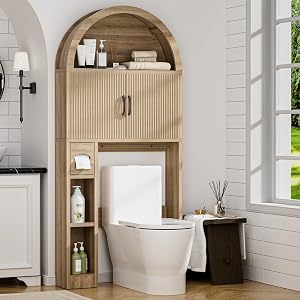 Spurgehom Over The Toilet Storage Cabinet, Bathroom Shelf Organizer Freestanding, Bathroom